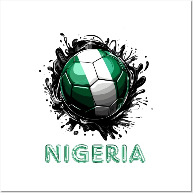 Nigeria Flag Football Wall Art by Graceful Designs